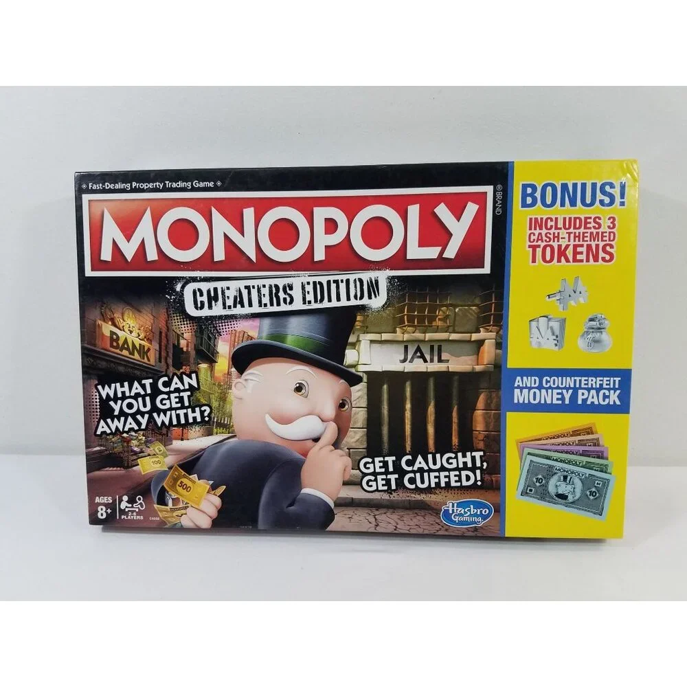 Hasbro Monopoly Game Cheaters Edition Board Game Complete 2018